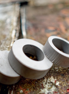 潜水艦船体の湾曲した鋼板